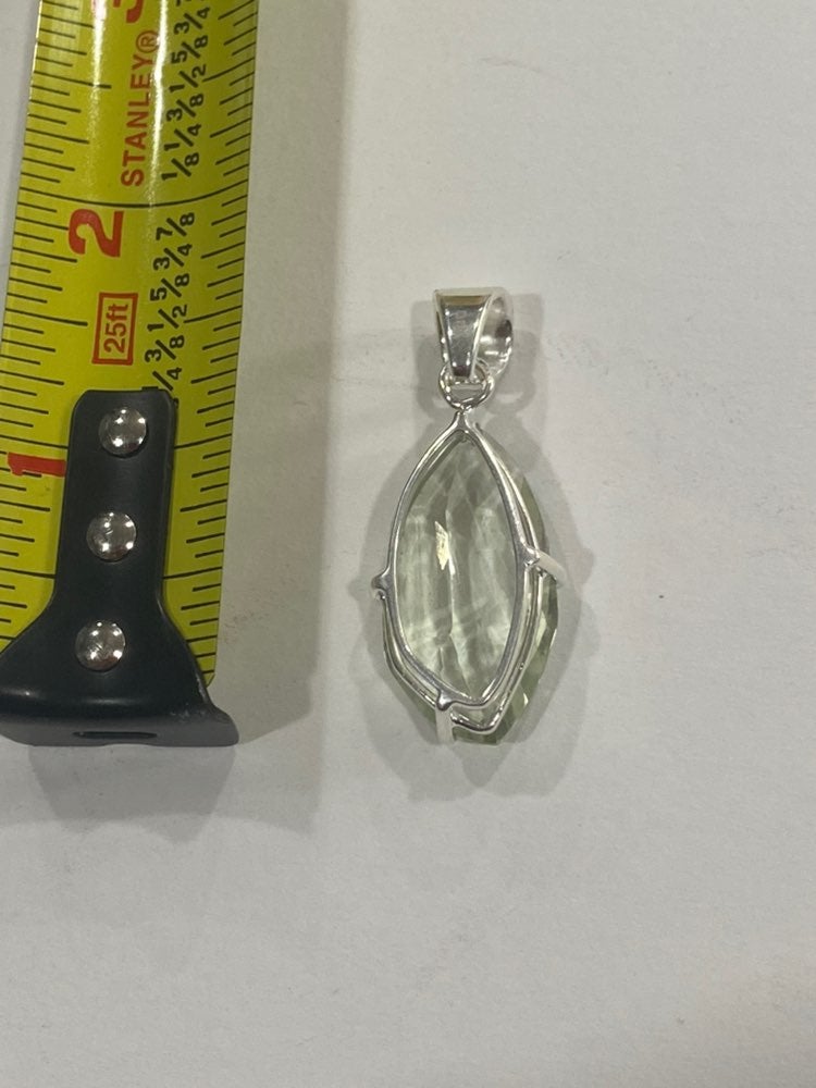 Green Amethyst Pandent with .925 Sterlin