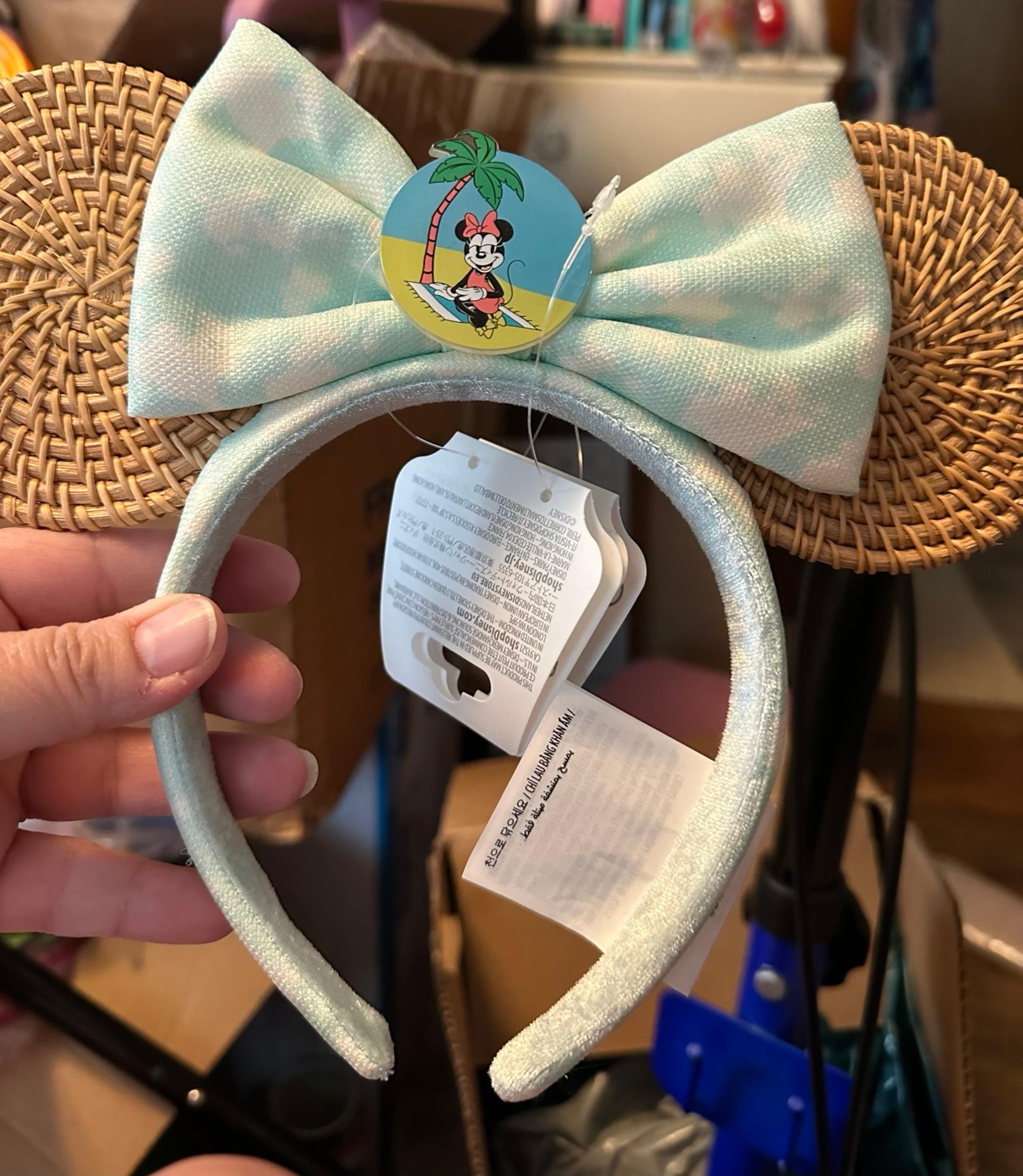 BNWT 2024 Disney Parks Minnie Mouse Tropical Summer
Rattan Ears Headband
