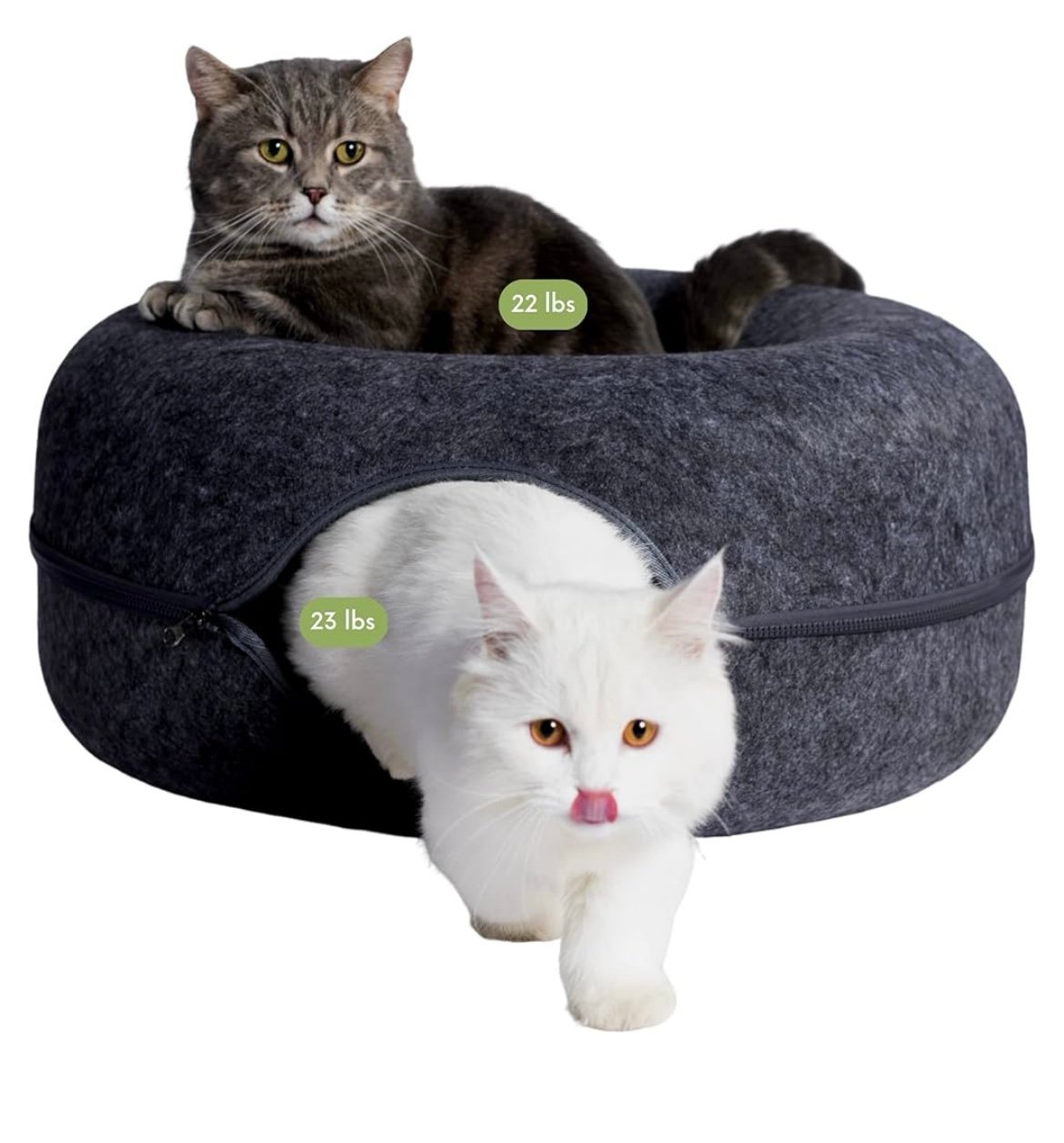 Peekaboo Cat Cave EXTRA LARGE Cat Tunnel Bed Indoor Cats, keep your cat worm