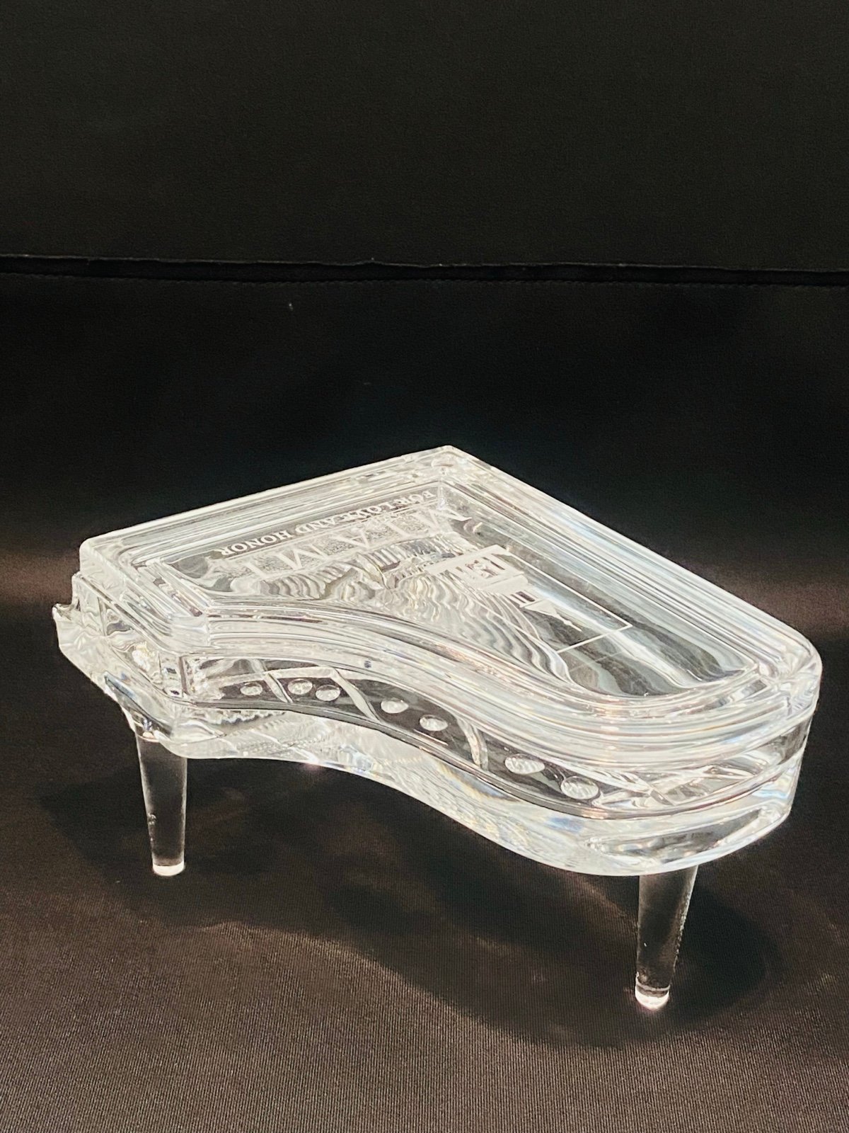 Vintage Lead Crystal Piano Bijou Trinket Box 5.5’’-4’’