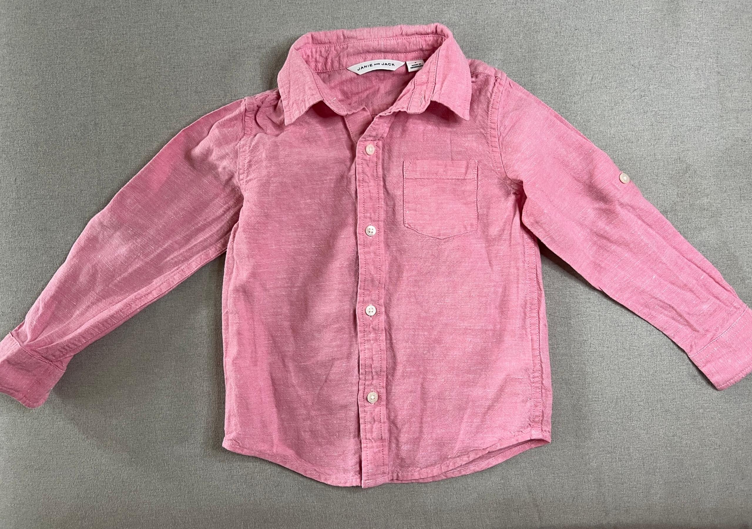 Janie and Jack Linen & Cotton Long Sleeved Shirt