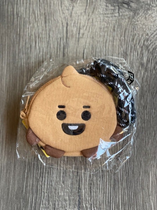 BT21 SHOOKY Baby Mini Necklace Pouch with zipper Coin Purse