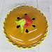 Gorham Merry Go Round PAT-A-CAKE Cherry Pie Yellow Striped 9 Covered Pie Plate