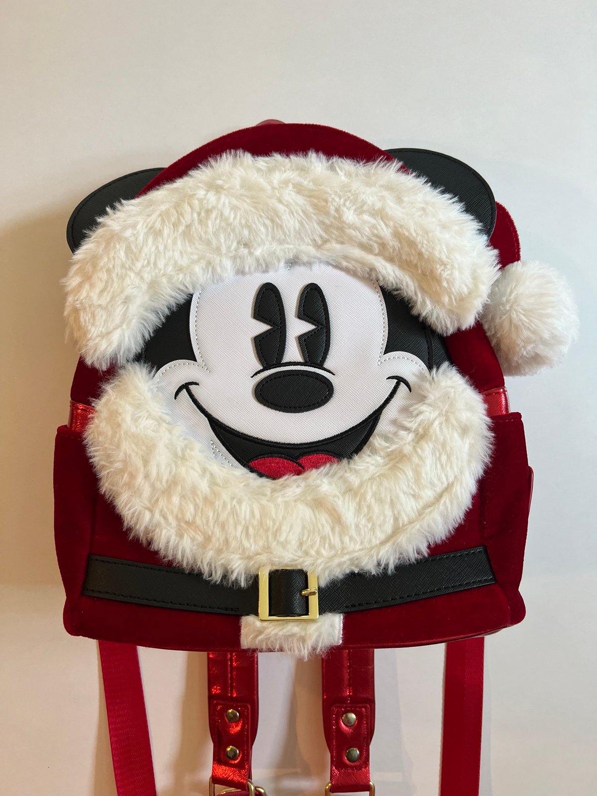 Disney Parks Exclusive Santa Mickey Loungefly Backpack