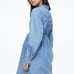 Denim maternity dress short with tie