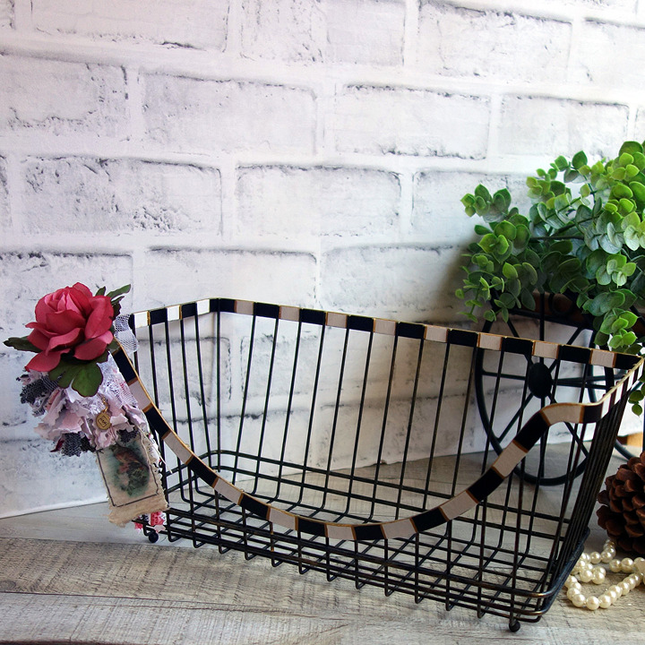 Checked Towel Caddy Buffalo Check Basket Checked Vanity Organizer Courtly Decor