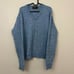 70s blue light weight cable knit sweater
