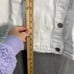 Susan Graver Stretch Denim Size X-Large White Button-Front Frayed Jean Jacket