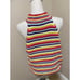 Anthropologie John + Jenn Multi Rainbow Knit Halter Percy Sweater Tank Size XL