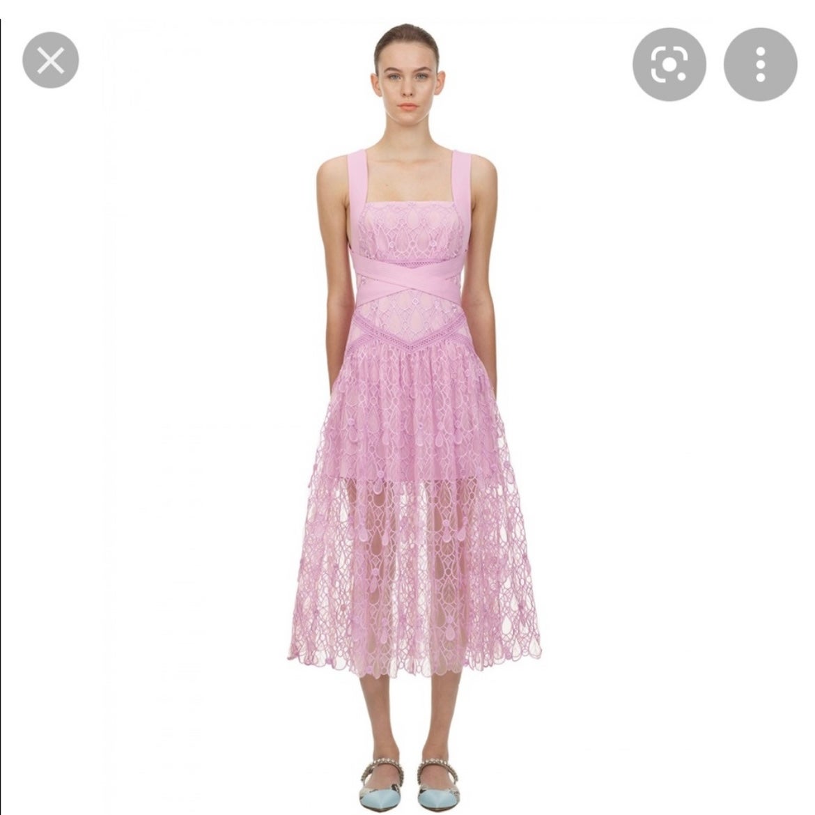 Self-portrait - lilac tear drop midi dress