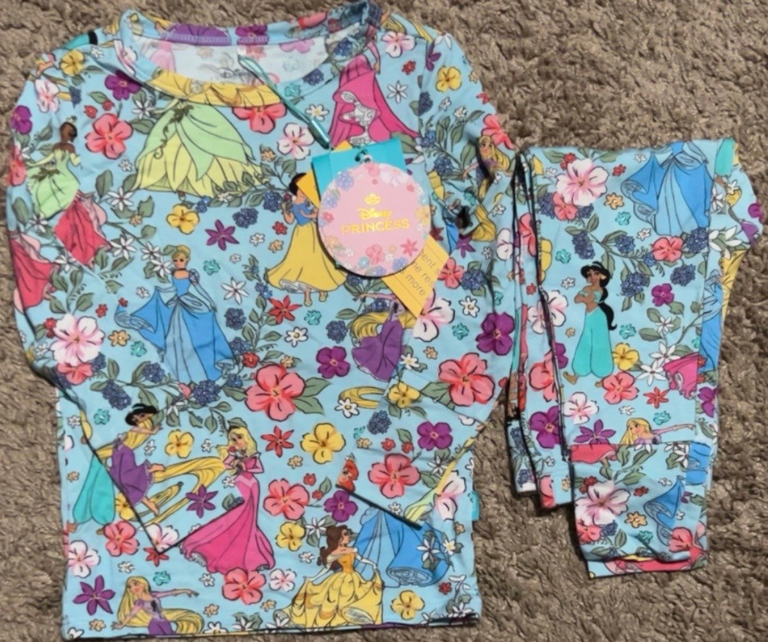 Posh Peanut Disney Princess 2pc pj set