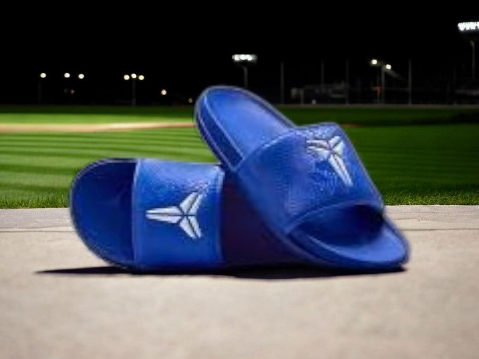 NIKE KOBE OFF COURT SLIDES DODGERS SKU:IF2870-400 SIZE 11 READY TO SHIP