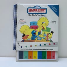 Vintage 1987 Rare Seseme Street Musical Storybook “Big Bird’s Tea Party”, works!