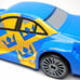 DISNEY PIXAR CARS MAX SCHNELL BLUE & YELLOW 1:55 DIEAST 3 1/8 CAR WITH CROWNS