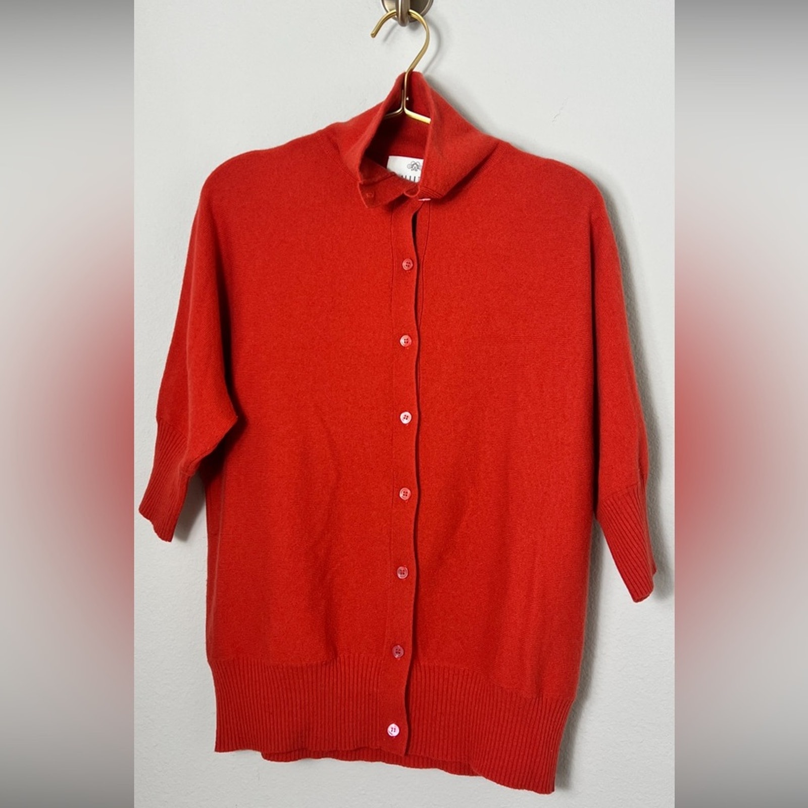 EUC Allude Cashmere Sweater Cardigan Orange Size Large