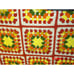 Granny Square Vintage Crocheted Afghan Throw Blanket Orange Yellow Brown Red