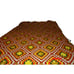 Granny Square Vintage Crocheted Afghan Throw Blanket Orange Yellow Brown Red