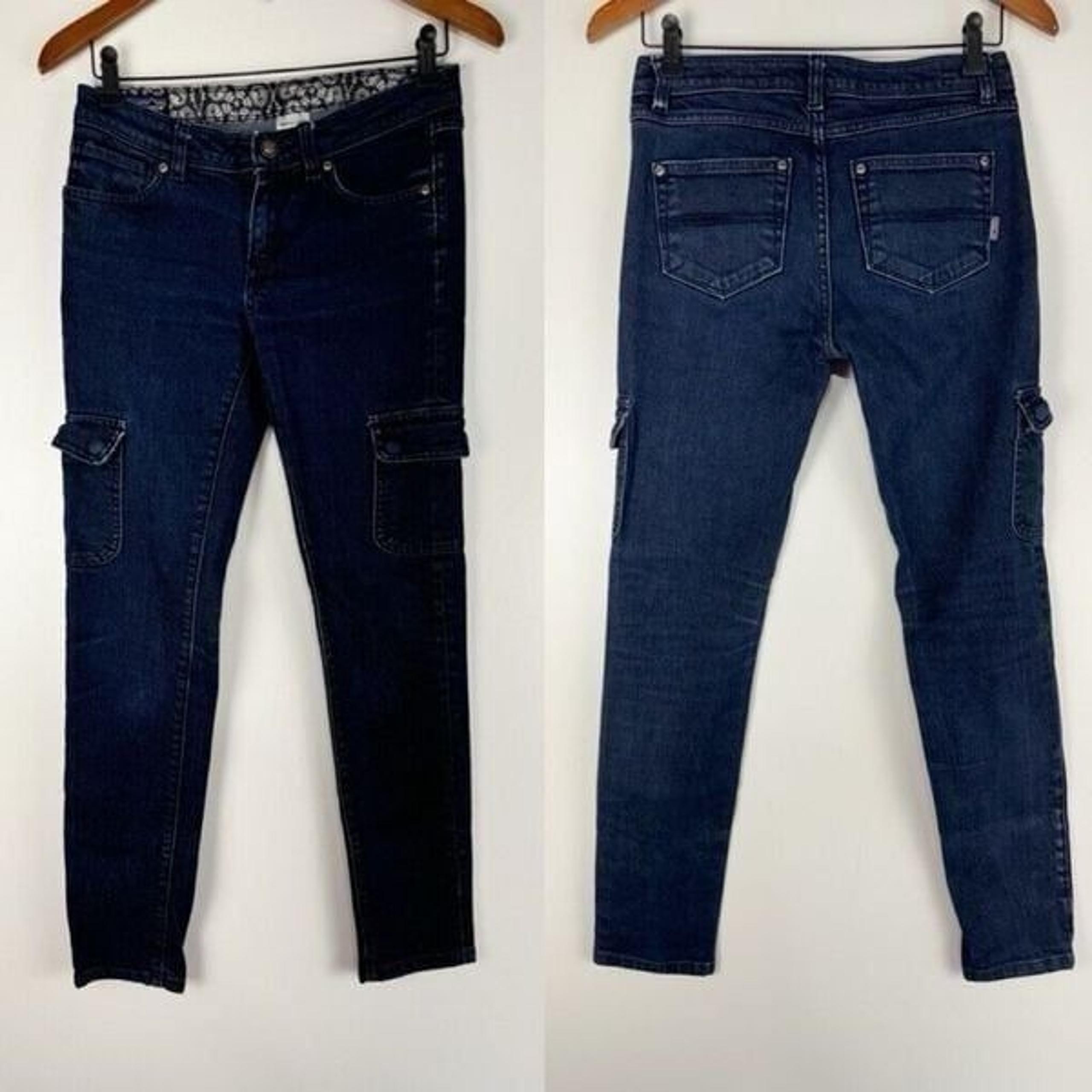 Patagonia Women’s Size 26 Dark Blue Iron Clad Denim Skinny Cargo Jeans