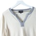 Duffield Lane Cashmere V Neck Pullover Sweater Cream Gray Medium