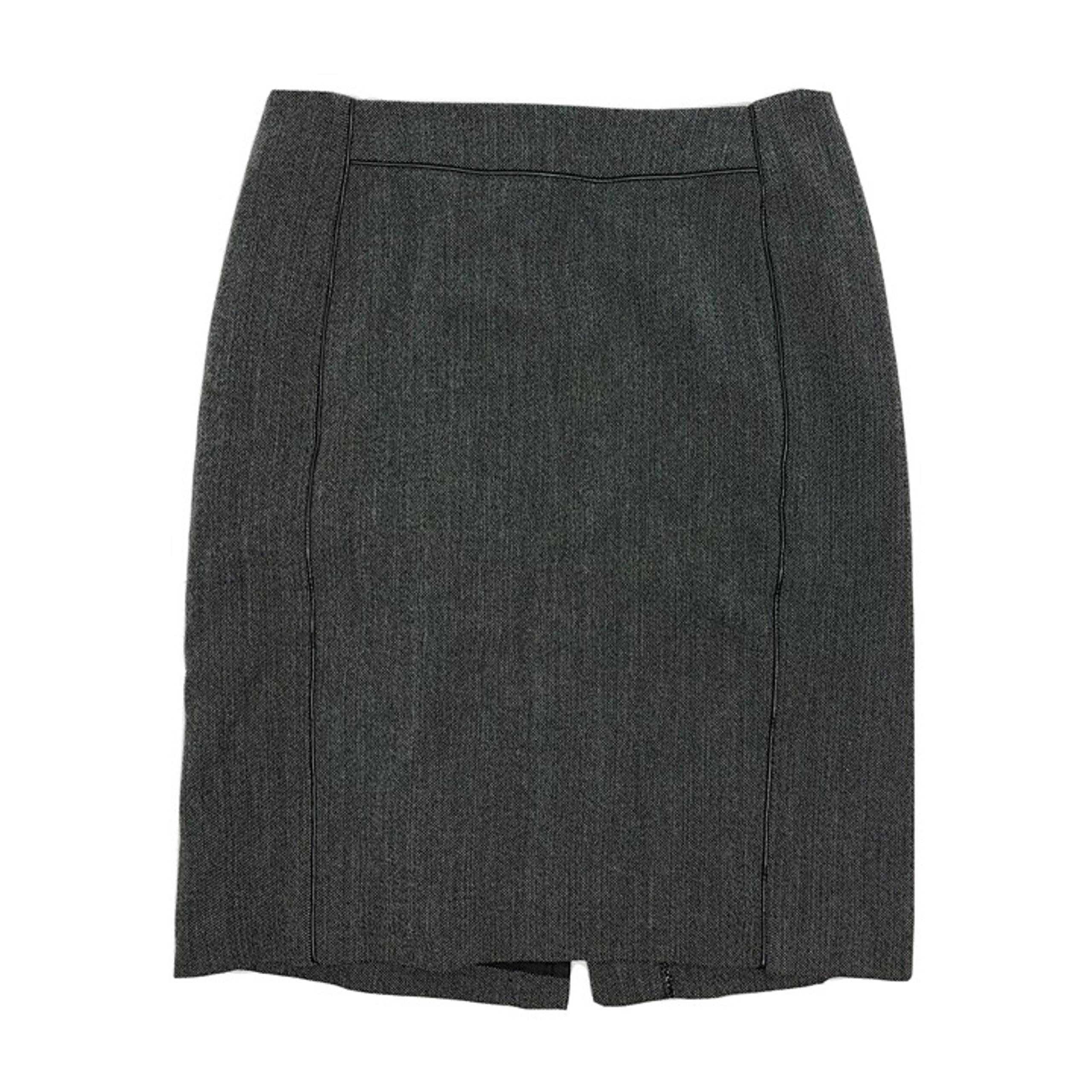 Worthington Skirt Womens Size 8P 8 Petite Solid Gray Zip Back Pencil Career