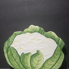 Vintage CERAMICHE LEONARDO (Italy) Cauliflower Trivet/Cheese Board/Wall Hanging