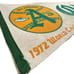Vintage 1972 The Swingin’ A’s Oakland World Champions Pennant White / Green
