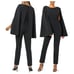 Adrianna Papell Stretch Crepe Boat Neck Cape Back Slim Leg Jumpsuit