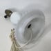 Vintage White Milk Glass Table Desk Lamp with Brown Roses NO Shade Tested Works