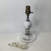 Vintage White Milk Glass Table Desk Lamp with Brown Roses NO Shade Tested Works