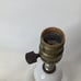 Vintage White Milk Glass Table Desk Lamp with Brown Roses NO Shade Tested Works