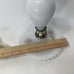 Vintage White Milk Glass Table Desk Lamp with Brown Roses NO Shade Tested Works