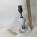 Vintage White Milk Glass Table Desk Lamp with Brown Roses NO Shade Tested Works
