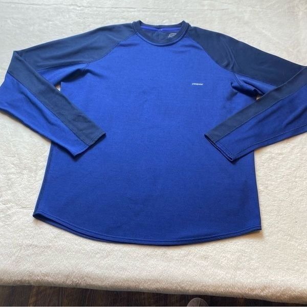 Patagonia Blue Tone Capilene Midweight Long Sleeve Base Layer Shirt Size Large