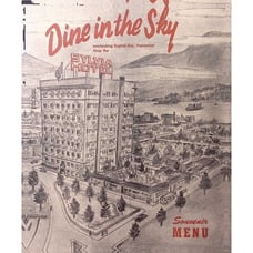 1940s SYLVIA HOTEL ENGLISH BAY VANCOUVER B.C SOUVENIR MENU DINE IN THE SKY Z2765