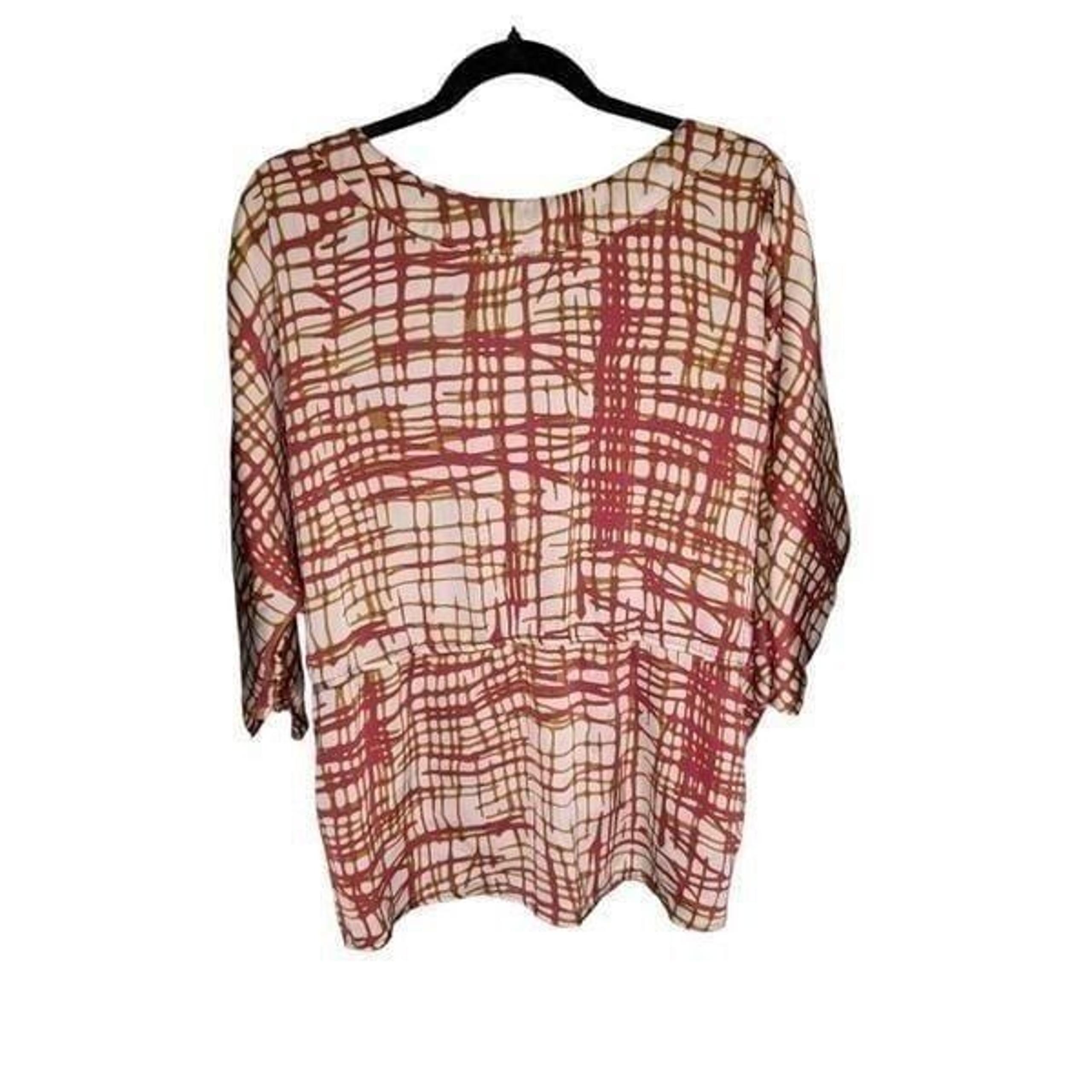 YA Los Angeles Blouse Red and Gold Women’s  Size Medium