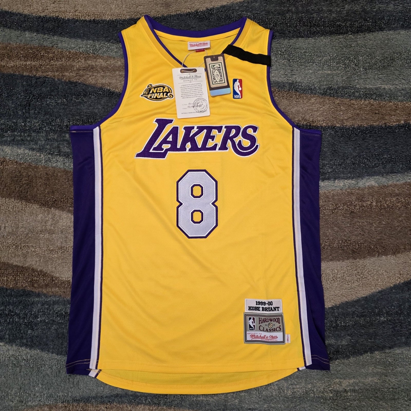 Kobe Bryant 99 00 Finals Lakers Jersey Size L