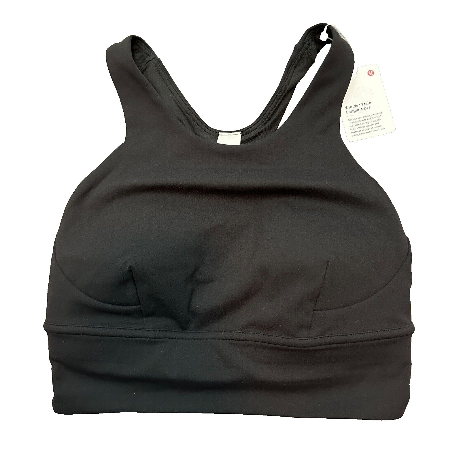 Lululemon Wunder Train Longline Bra C/D Cups Everlux Black Size 4