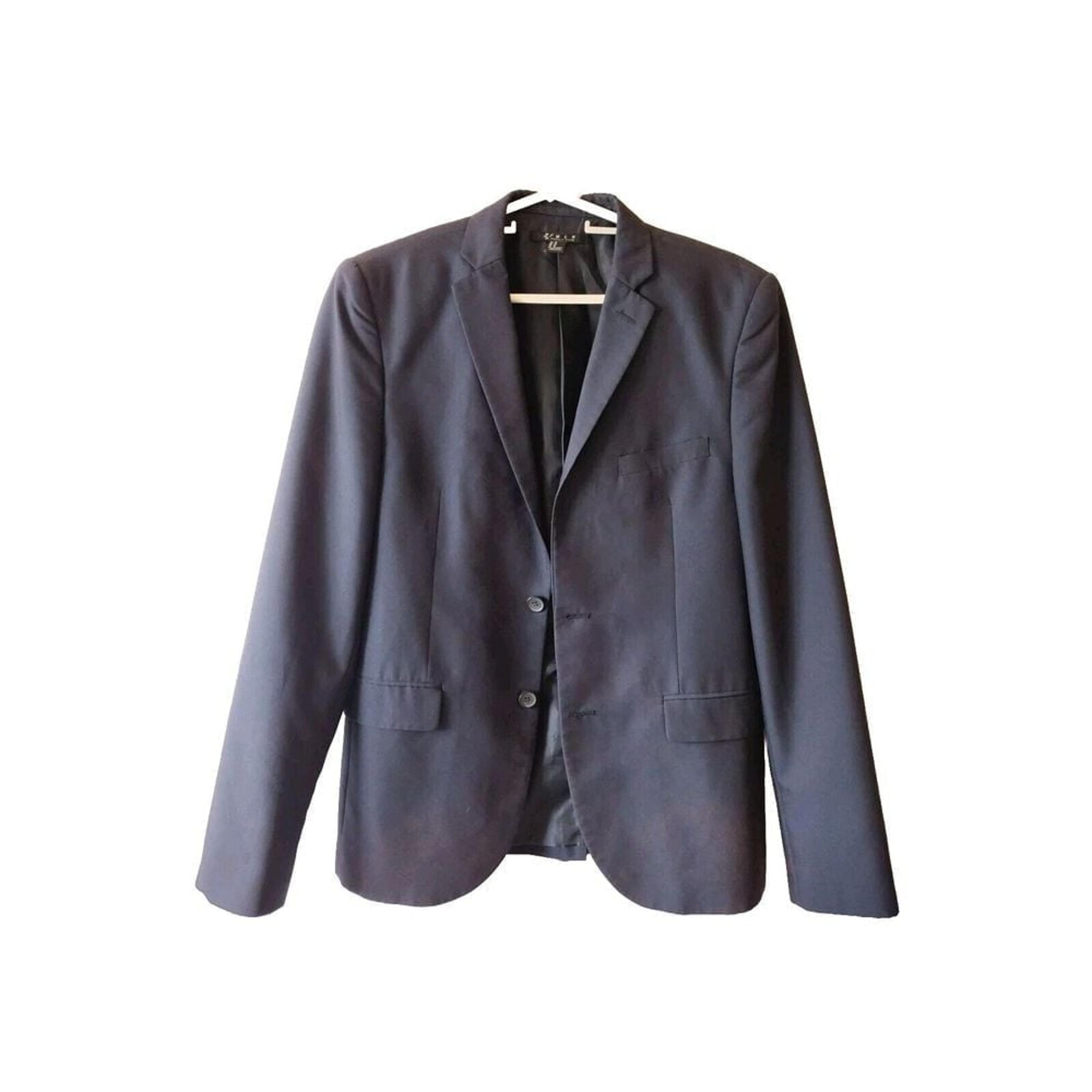 21men Blazer Men Medium Navy Casual Formal 2 Buttons Jacket Lined Office Formal