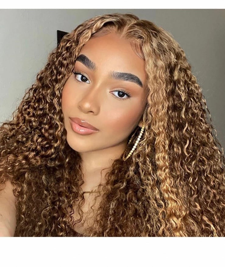 Honey Blonde Highlight Wig