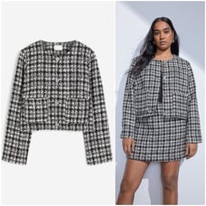 Black/White Boucle Jacket
