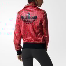RARE Adidas Red Snakeskin Print Firebird Track Jacket Sz M