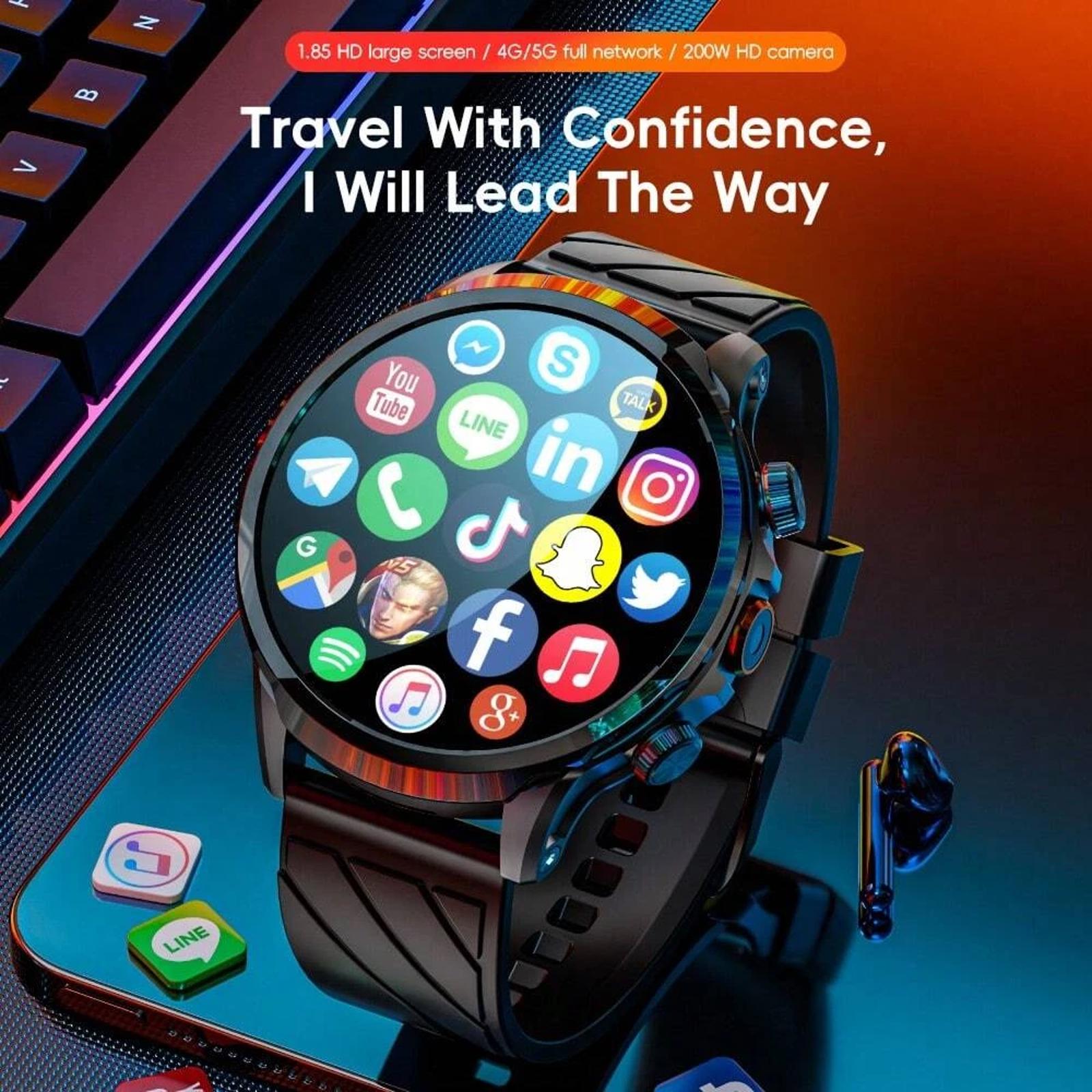 SEALED LOKMAT LOKMAT APPLLP 8 PRO 4g Smart Watch 1.85 HD Large Round Screen HD C
