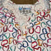 IBKUL 66384 Tennis Dress Amara White Multicolor Hearts Sleeveless Size XL