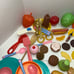 Pretend Play Food Lot pieces Hot Dog Pizza Fruits Cookies Bread Snacks VTG