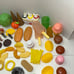 Pretend Play Food Lot pieces Hot Dog Pizza Fruits Cookies Bread Snacks VTG