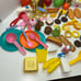 Pretend Play Food Lot pieces Hot Dog Pizza Fruits Cookies Bread Snacks VTG