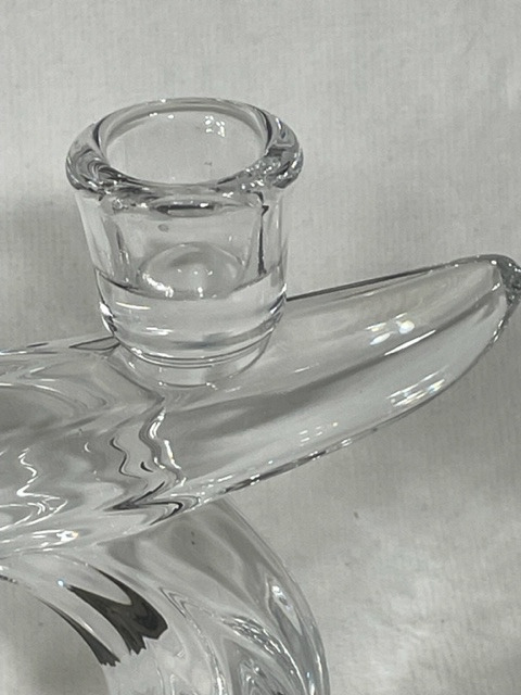 Vintage Vannes outlet le Châtel crystal Doughnut Candle Holder.