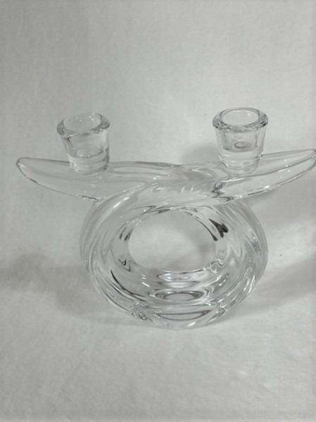Vintage Vannes outlet le Châtel crystal Doughnut Candle Holder.