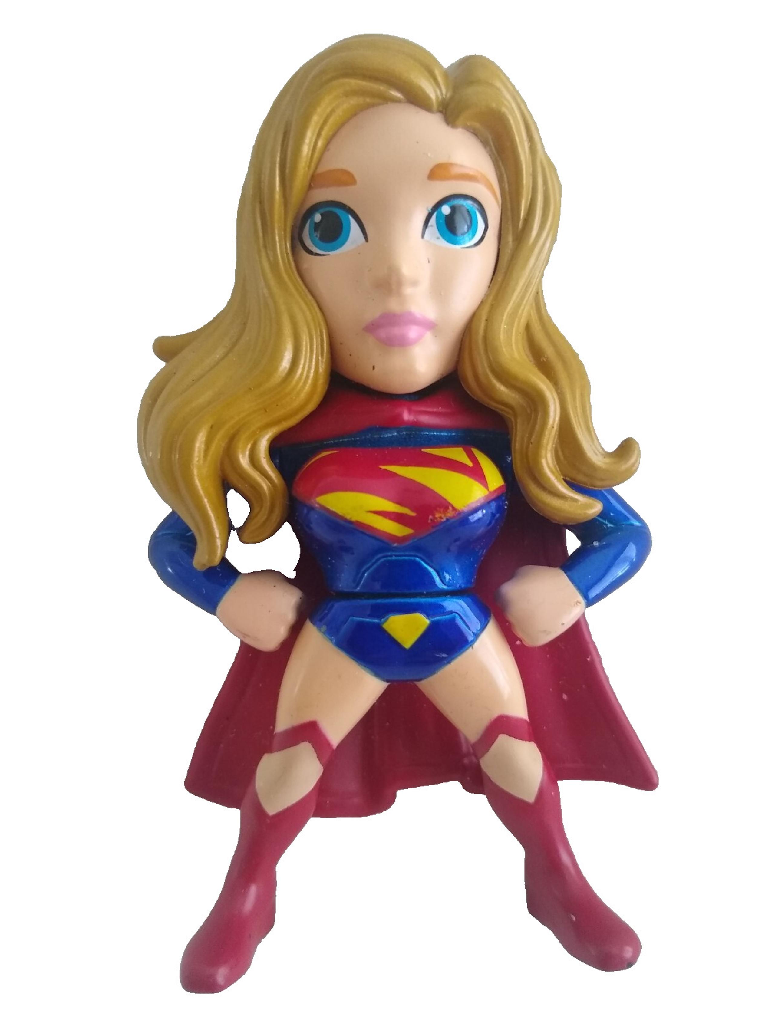 Jada Toys DC COMICS Die Cast Metal Action Figure 4" Supergirl Posable w/ Cape EC