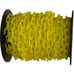 Mr. Chain Heavy-Duty Plastic Barrier Chain Reel, Yellow, 2-Inch Link Diameter,
